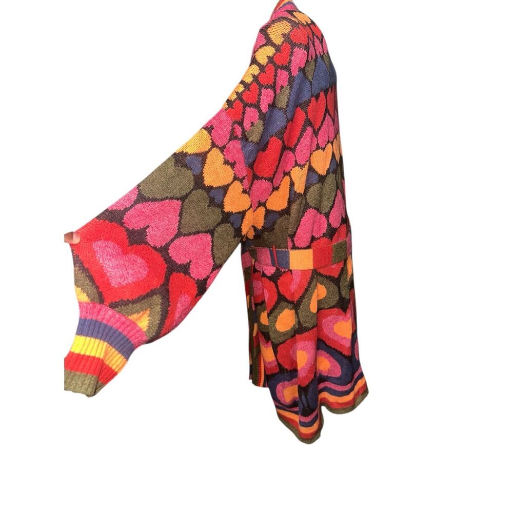Beautiful  Farm Rio Full of Hearts Midi Cardigan Good condition - Picture 10 of 16